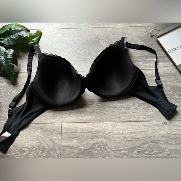 Inspirations by Maidenform Satin Bra w Lace Trim & Molded Padded Cups 36DD - Picture 5 of 7